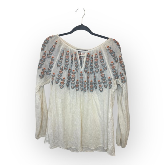 Sundance Tops - SOLD Sundance Ivory Embroidered Boho Peasant Blouse | Size Medium